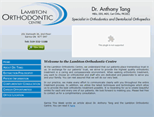 Tablet Screenshot of lambtonortho.com